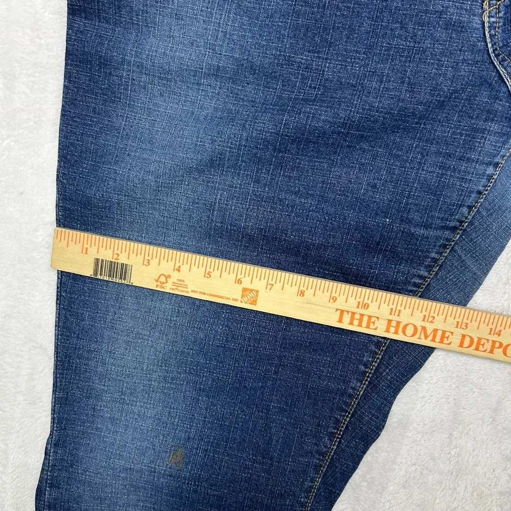 Levi's 515 Nouveau Boot Cut Stretch Jeans Womens Blue Denim High Waisted - 41X32